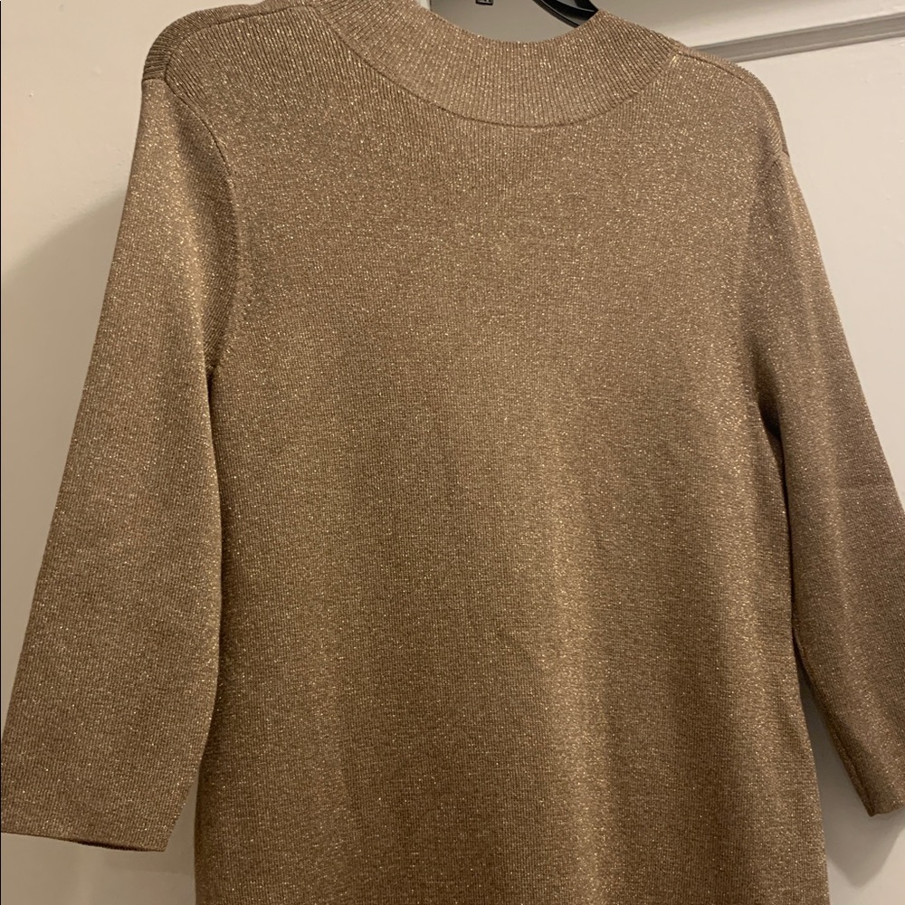 Elegant Gold Long Sleeve Dress - Preloved - Picture 15 of 15